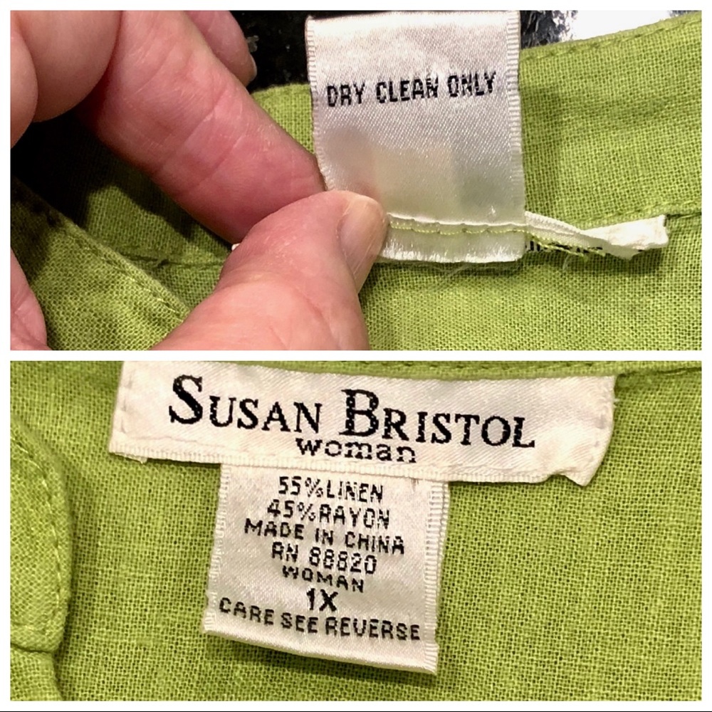 SOLD Susan Bristol Woman Linen Blend Top - Picture 8 of 8